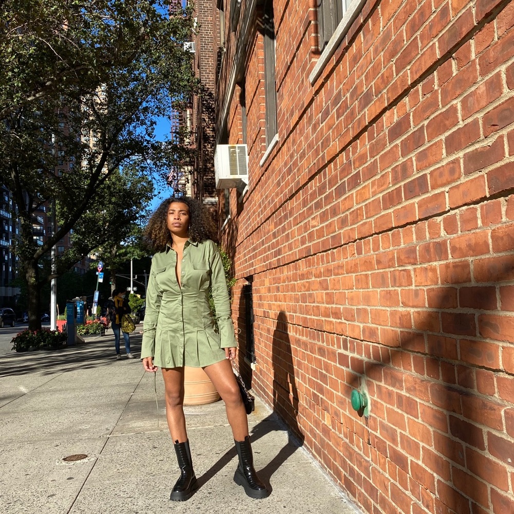 Military mini dress